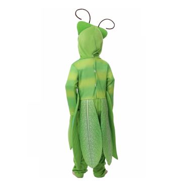 Kids Praying Mantis Costume - Hooded Insect Jumpsuit with Wings