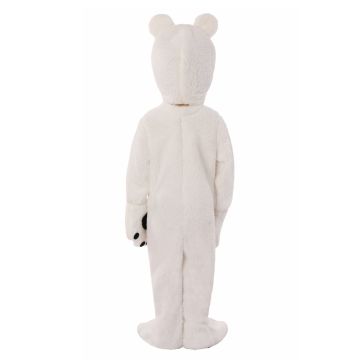 Kids White Polar Bear Costume with Hood and Paw Gloves