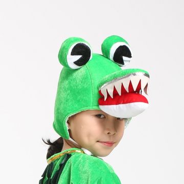 Kids Green Crocodile Jumpsuit Costume with Hood and Tail