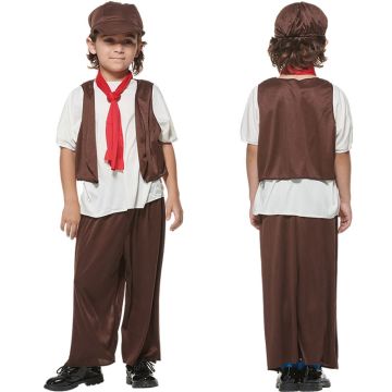 Kids Victorian Poor Boy Costume - Urchin Orphan Street Child Outfit