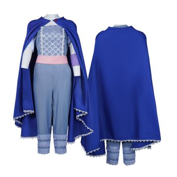Womens Blue Shepherdess Costume - Shepherdess Porcelain Doll Style Cape and Pants Set