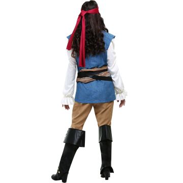 Adult Women's Pirate Costume - 7 Piece Swashbuckler Set with Vest and Boot Covers