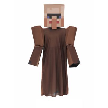 Back view of block builder costume showing structured sleeve shape and center seam