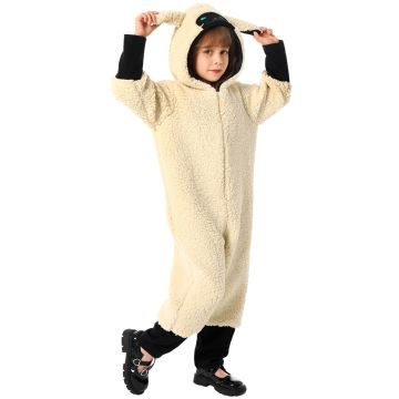 Kids Sheep Onesie Costume with Hood and Ears