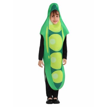 Kids Pea Pod Costume Tunic - Green Vegetable Novelty Dress-Up