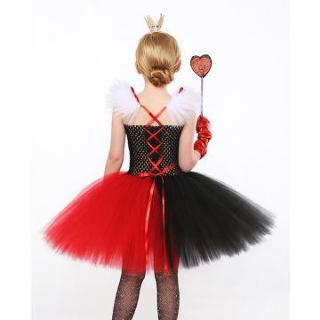 Girls Heart Queen Book Week Costume - Tutu Dress with Crown and Wand