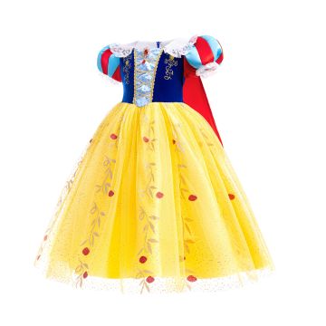 Girls Fairytale Princess Dress Costume with Apple Motifs