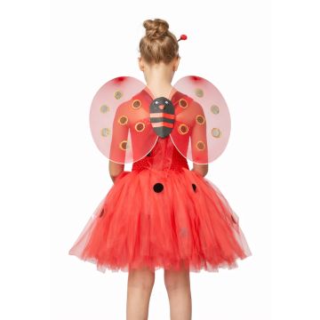Kids Ladybug Fairy Tutu Costume with Wings and Wand
