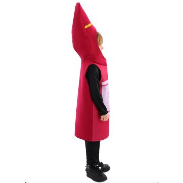 Kids Red Wine Bottle Novelty Costume Tunic with Hood