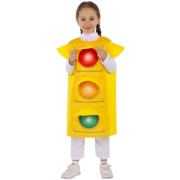 Kids Traffic Light Costume Tunic with 3D Red Amber Green Lights