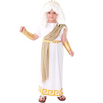 Kids Ancient Greek God Costume White Toga