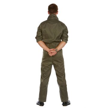 Adult Aviator Costume - Military Flight Suit with Patches