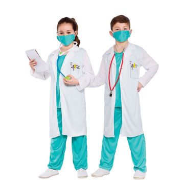 white kids doctor nurse costume vb4002_3