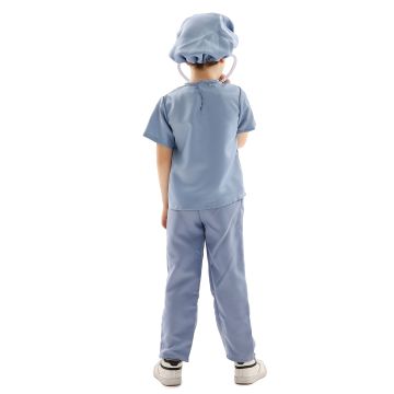 Kids Doctor Costume - Scrubs Set with Cap for Boys & Girls