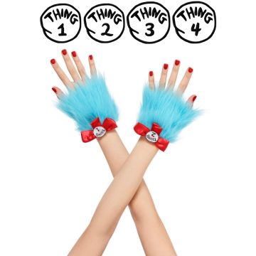 Womens Storybook Mischief Maker Costume - Red Tutu Dress with Furry Gloves