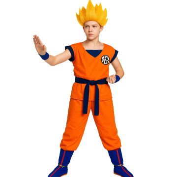 Kids Dragon Ball Z Goku Costume + Wig