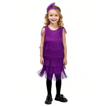 lp1187purple  20s Girls Gatsby Fancy Dress Flapper