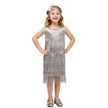 lp1187grey 20s Girls Gatsby Fancy Dress Flapper