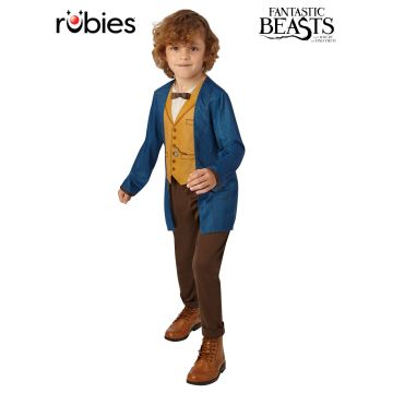 Kids Newt Scamander Costume - Fantastic Beasts Wizard Outfit with Coat & Waistcoat