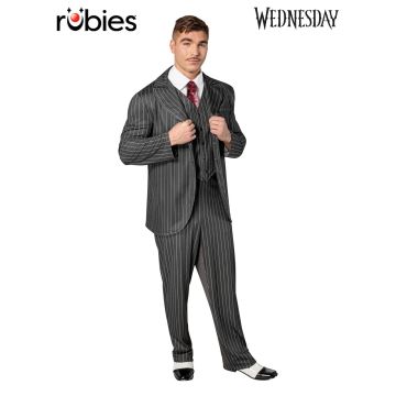Adult Gomez Addams Costume - Wednesday Netflix 3-Piece Pinstripe Suit