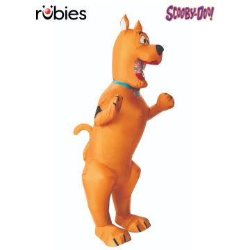 Adult Scooby-Doo inflatable costume full body Great Dane jumpsuit with brown spots