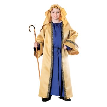 Kids Joseph Costume - Christmas Nativity Robe with Headpiece - alternate view 2