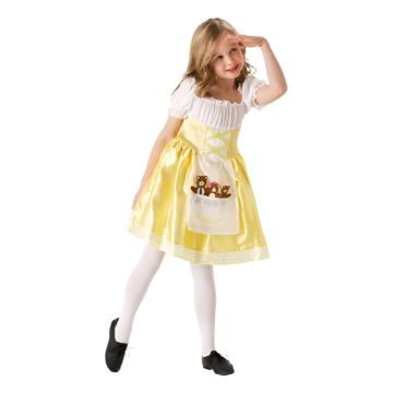 Girls Goldilocks Costume Child Book Week Day Fancy Dress Kids Three Bears Outfit - alternate view