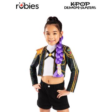 Kids K-POP Demon Hunters Rumi Purple Braid Clip-On Hair Extension
