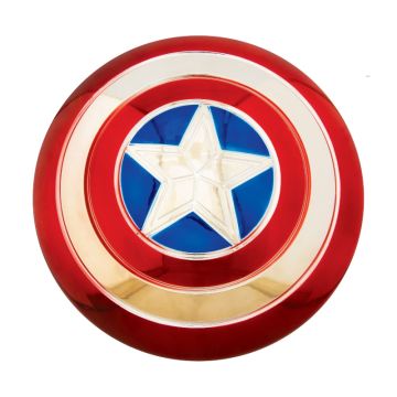 Official Marvel shield accessory with concentric red, silver and blue design