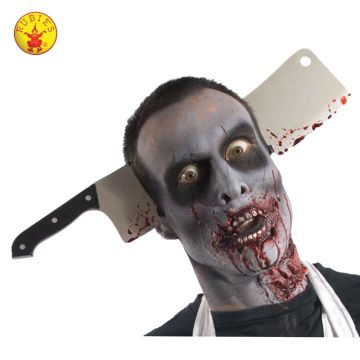 Adult Zombie Knife Through Head Headband - Horror Gore Halloween Accessory