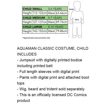 Boys Aquaman Deluxe Muscle Chest Costume - Justice League Superhero Jumpsuit