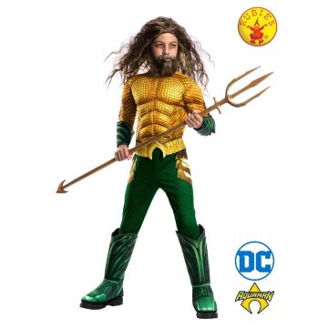 Kids Aquaman Costume - Muscle Chest Superhero Jumpsuit with Belt