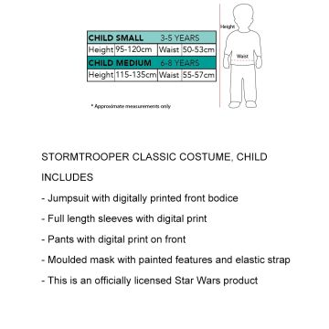 Kids Star Wars First Order Stormtrooper Costume with Mask