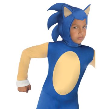 Kids Sonic the Hedgehog Costume - Blue Jumpsuit with Spiky Headpiece