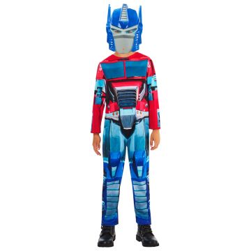 Kids Optimus Prime Transformers Costume with Mask - Licensed Autobot Leader Jumpsuit - alternate view