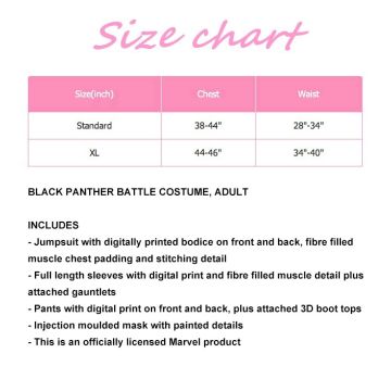 Adult Black Panther Muscle Costume with Mask - Marvel Superhero Suit