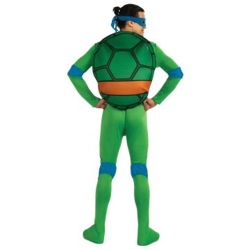 Adult TMNT Leonardo Costume - Blue Ninja Turtle Jumpsuit & Mask
