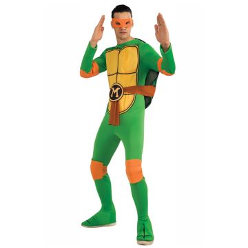 Movie/TV/Cartoon Costumes - TV Show TMNT Teenage Mutant Ninja Turtles Costume Rubie's Michelangelo Orange 