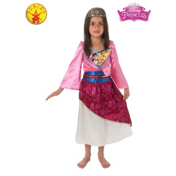Girls Deluxe Mulan Princess Costume with Tiara - Disney Licensed