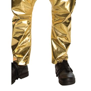 Gold Pants Adult Mens Rapper Costume - Metallic Drop Crotch Harem Trousers