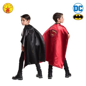 Kids Batman to Superman Reversible Cape - 2-in-1 Superhero Cape