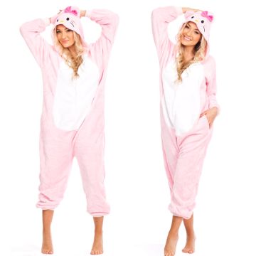 Onesies & Animal Costumes Australia - Pink Hello Kitty Onesie Animal Costume