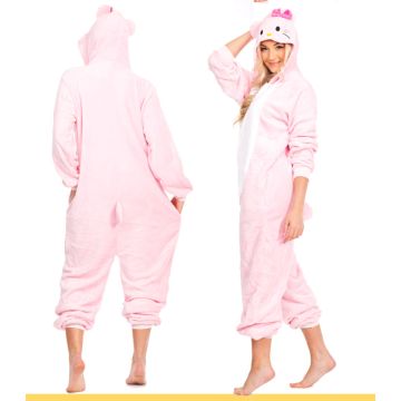 Pink Pink Bow Cat Onesie Animal Costume