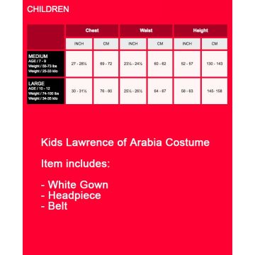 Boys Lawrence of Arabia Desert Explorer Costume with Headpiece