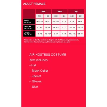 Ladies Air Hostess Costume – Retro Flight Attendant Outfit