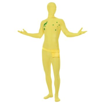 Adult Morph Costume Spandex Body Suit Zentai Green and Gold Australian Flag - alternate view 5