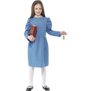 Roald Dahl Matilda Girls World Book Week Fancy Dress Up Child Kids Costume - alternate view