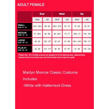 Womens Marilyn Monroe Costume - White Halterneck Dress