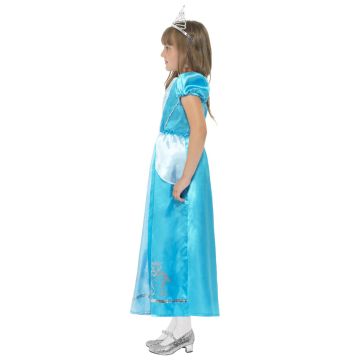 Girls Cinderella Princess Costume - Blue Ball Gown Dress