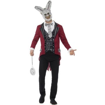Deluxe White Rabbit Costume Adult | Alice in Wonderland Outfit cs46826